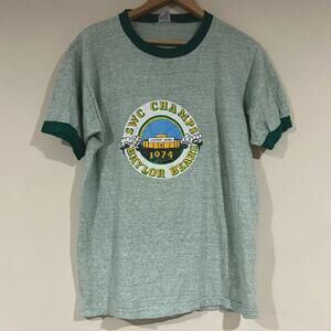 Vintage 1974 Baylor Bears Football SWC Ringer Shirt
